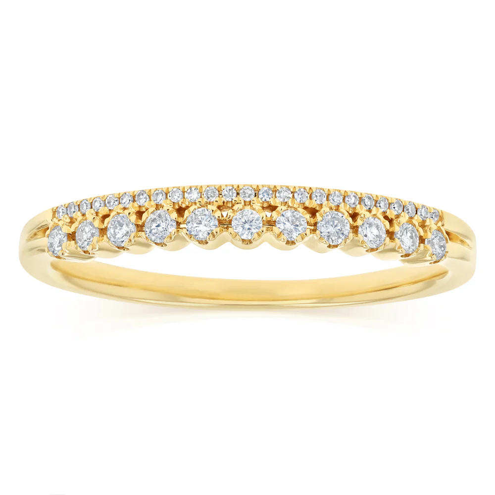 0.18 Carat Diamond Eternity Ring in 9ct Yellow Gold