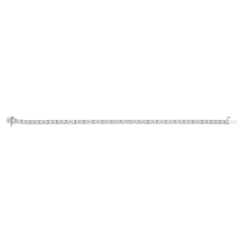 0.95 Carat Diamond 18cm Tennis Bracelet with Brilliant Cut Diamonds in Sterling Silver - Image 2