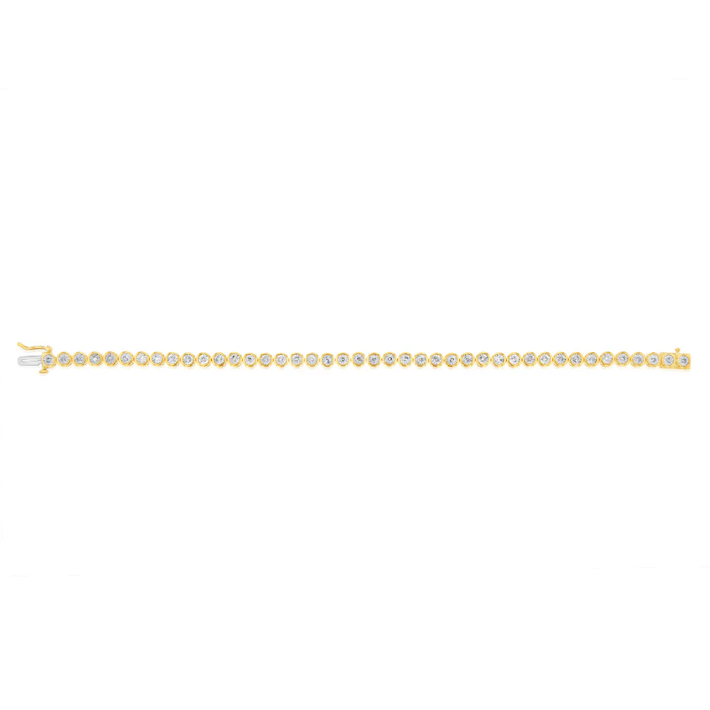 1.00 Carat Diamond Bracelet in 10ct Yellow Gold - Image 3
