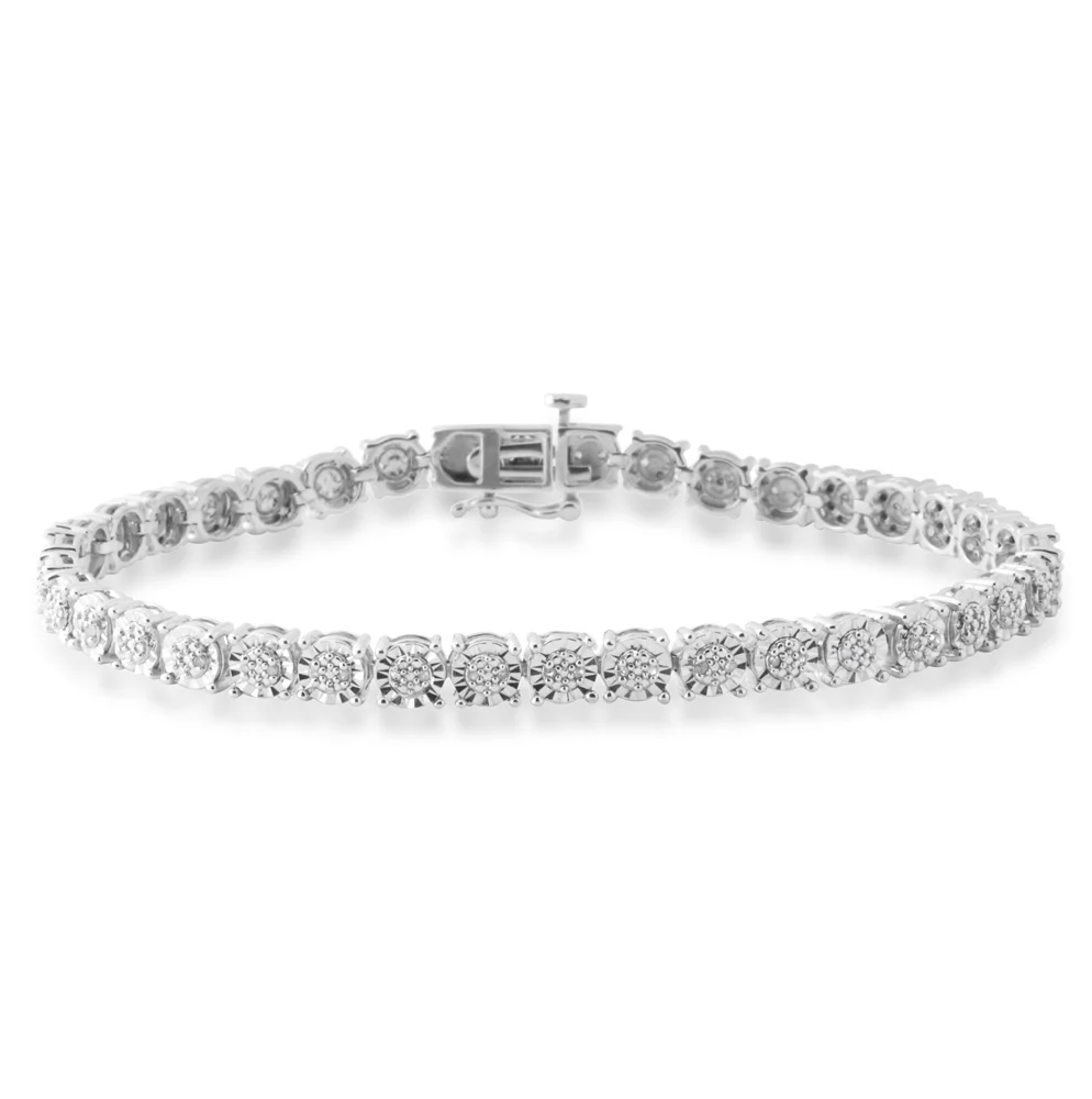 1/4 Carat Diamond 18.5cm Bracelet in Sterling Silver