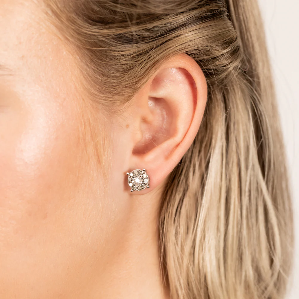 1 Carat Diamond Solitaire Earring & Pendant Set in Sterling Silver - Image 3