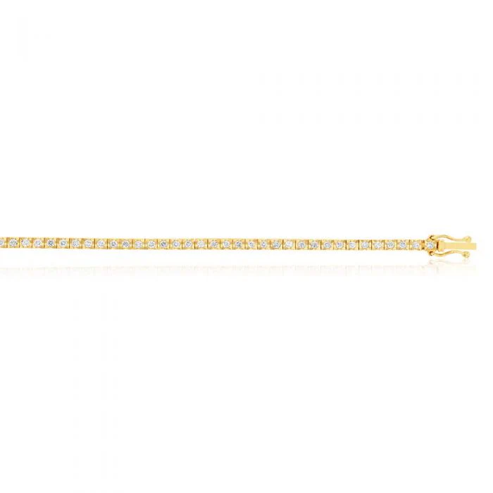 1 Carat Luminesce Lab Grown Diamond Tennis Bracelet in 9ct Yellow Gold - Image 2