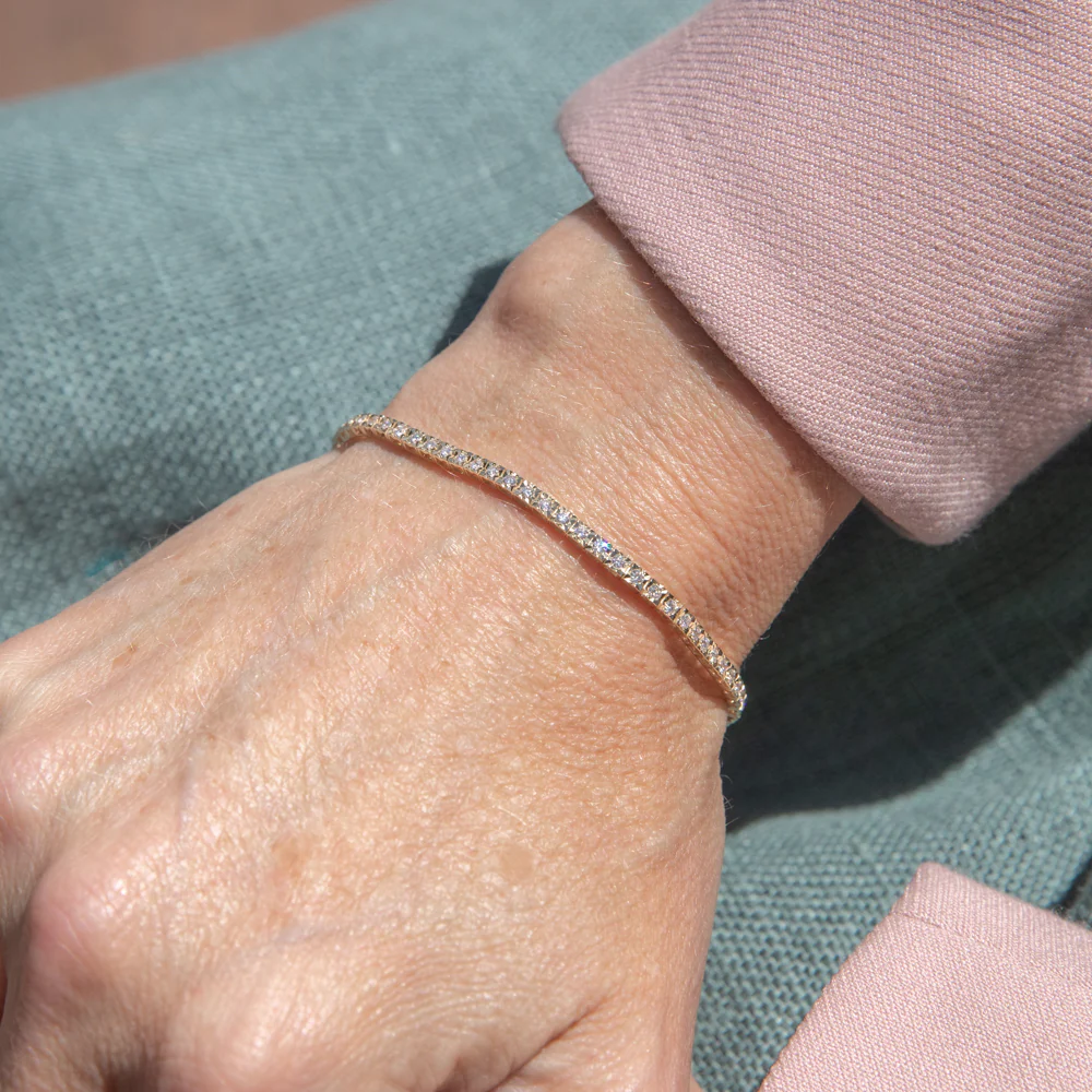 1 Carat Luminesce Lab Grown Diamond Tennis Bracelet in 9ct Yellow Gold - Image 3