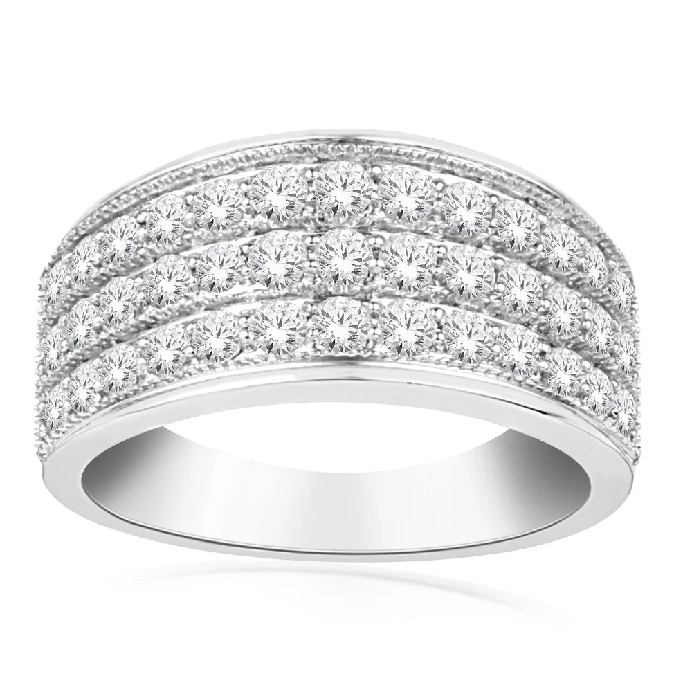 10ct White Gold 1 Carat Diamond Claw Ring