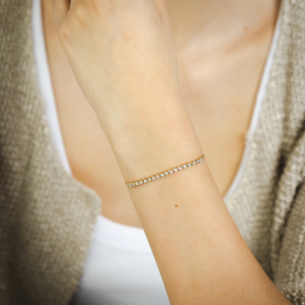 16 Diamonds Gold Plated Silver - Image 3