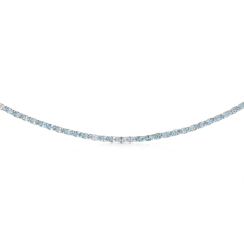 41.8 Carat Blue Topaz Necklace 45cm in Sterling Silver - Image 2