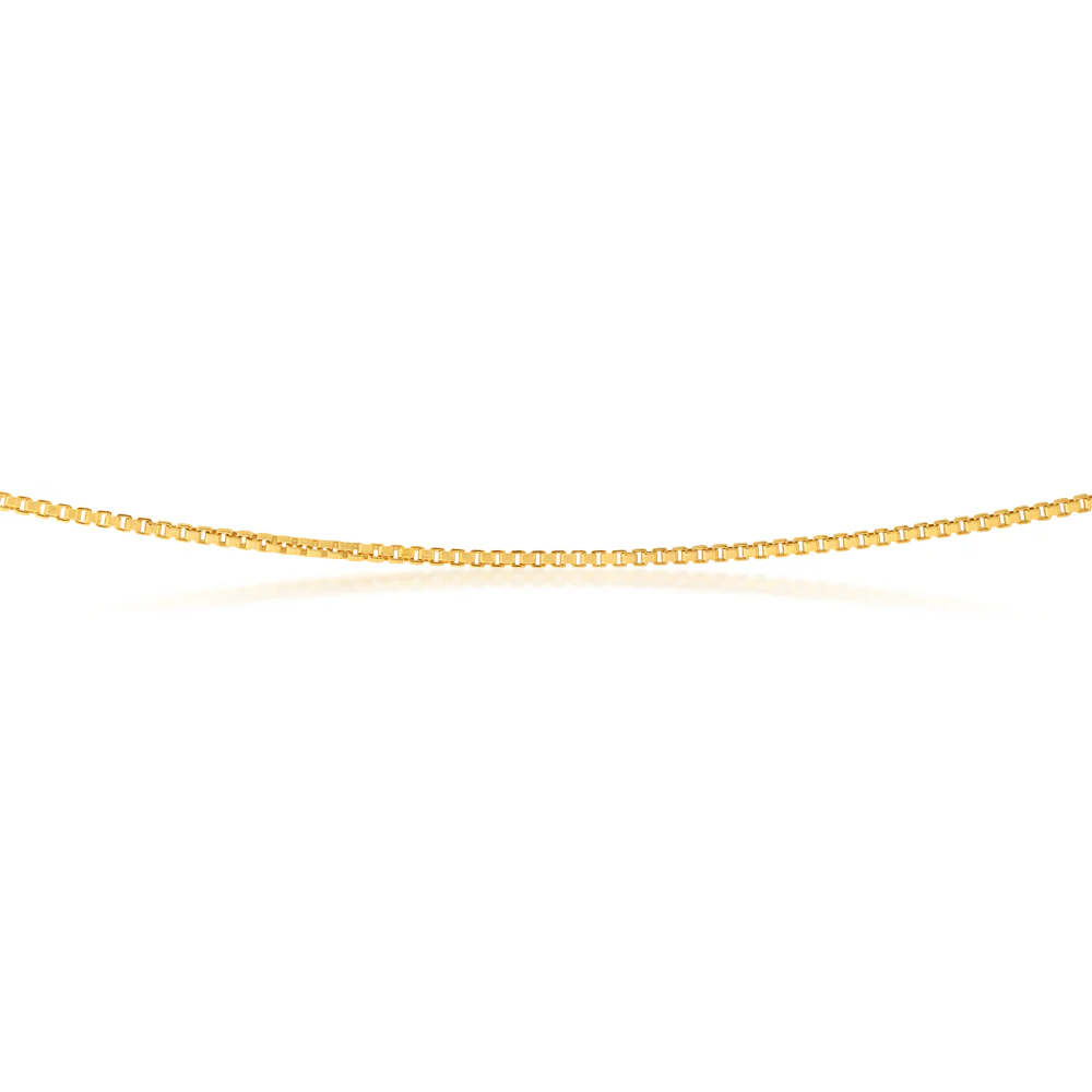 9carat Silver Filled Box Chain 45cm - Image 2