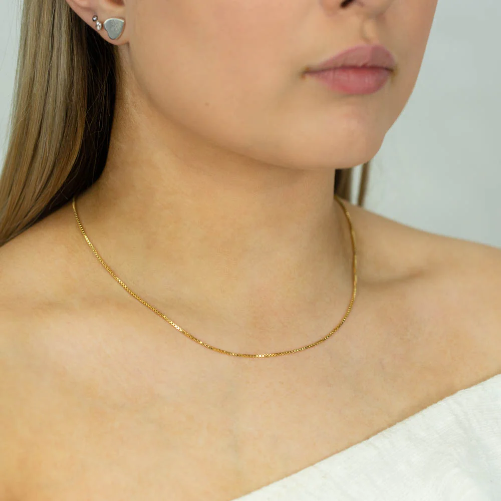 9carat Silver Filled Box Chain 45cm - Image 3