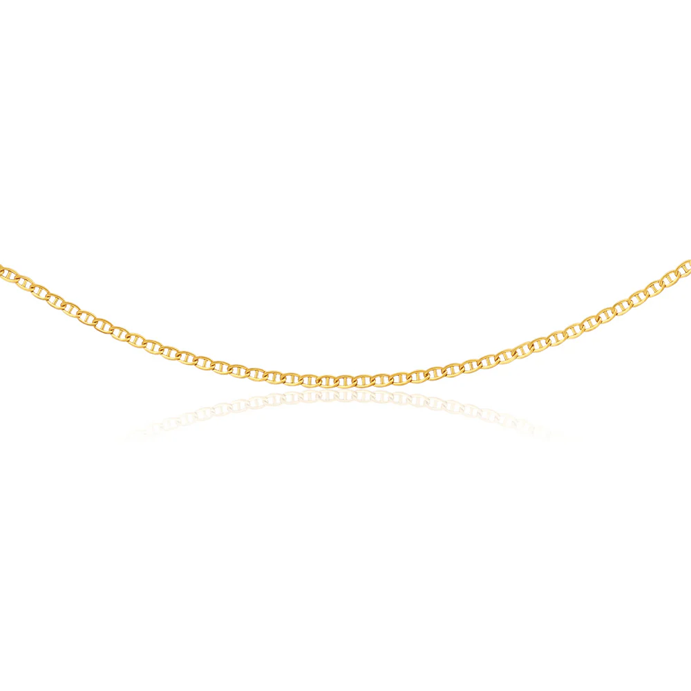 9ct Dazzling Yellow Gold Silver Filled Anchor Chain - Image 2