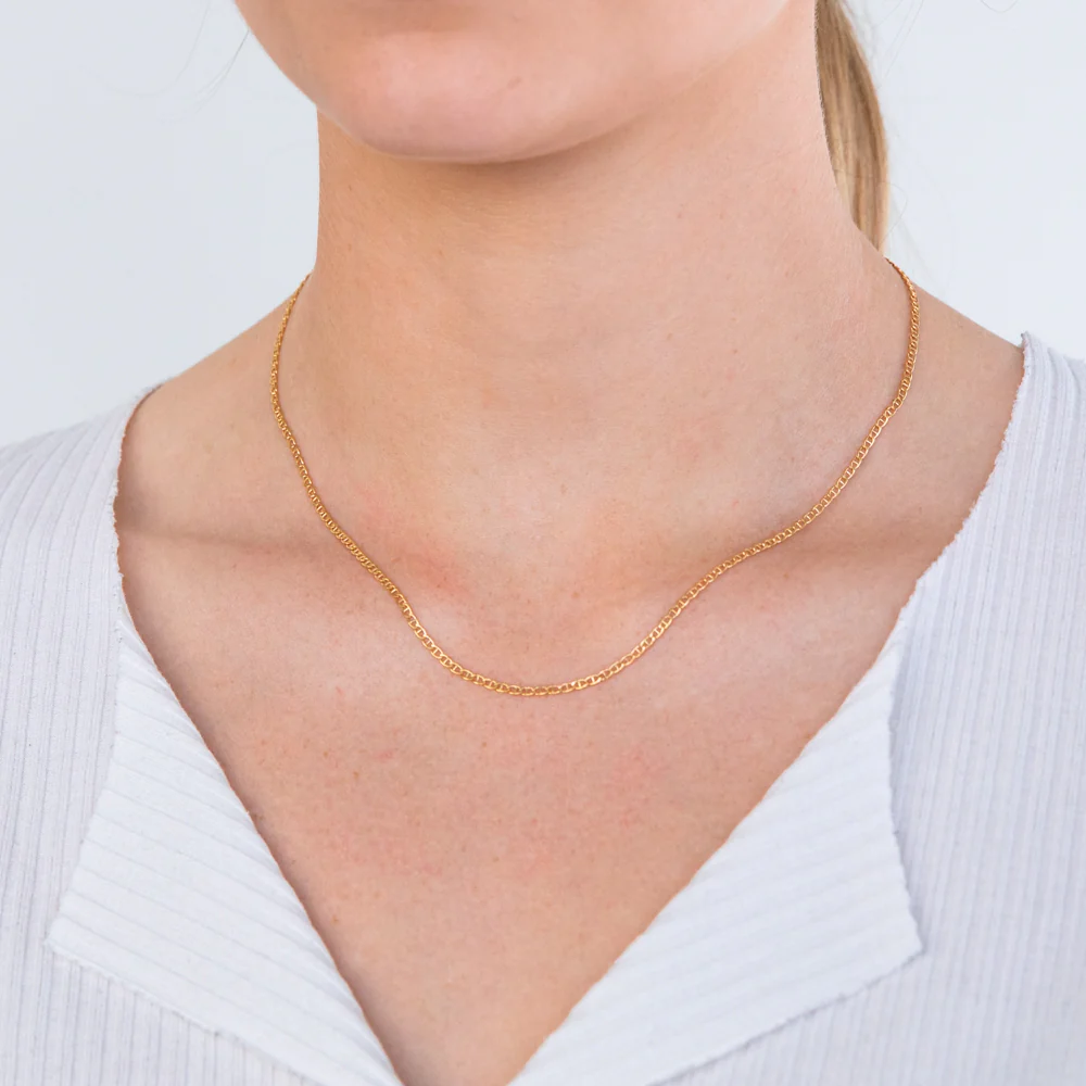 9ct Dazzling Yellow Gold Silver Filled Anchor Chain - Image 6