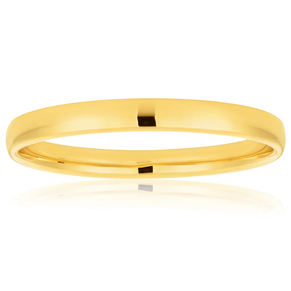 9ct Gold Bangle 65mm x 8mm