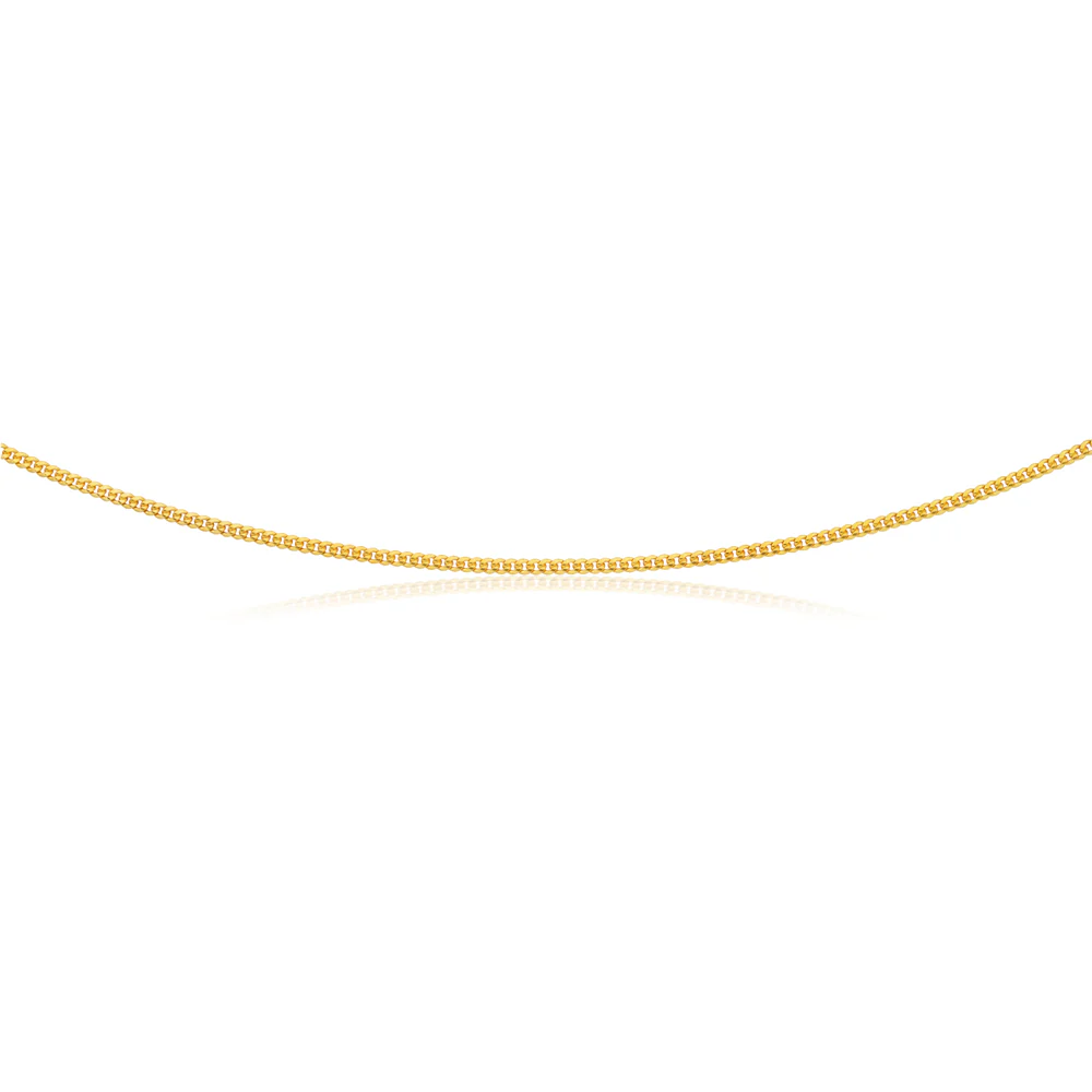 9ct Gold Filled Curb 45cm Chain 60 Gauge