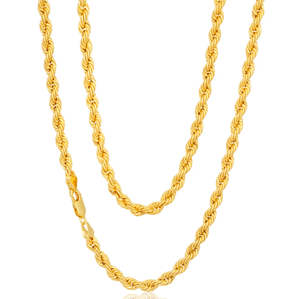 9ct Gold Filled Rope 50cm Chain 80 Gauge - Image 2