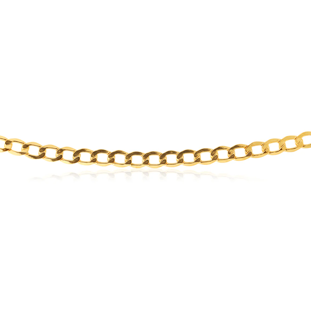 9ct Silver Filled Curb Bev 50cm 100 Gauge Chain - Image 2