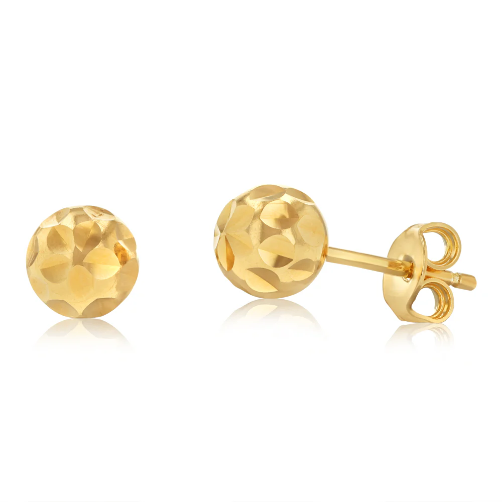 9ct Silverfilled Dicut Stud Earrings
