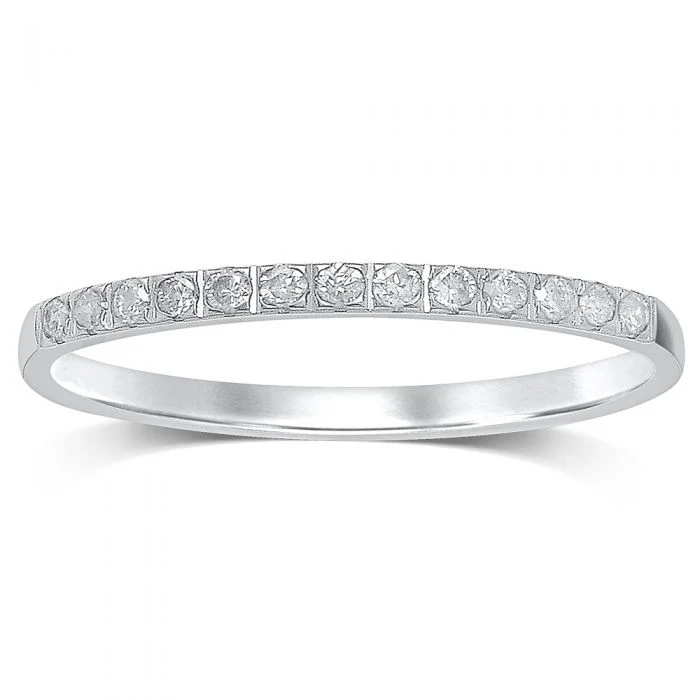 9ct White Gold Eternity Ring with 13 Diamonds