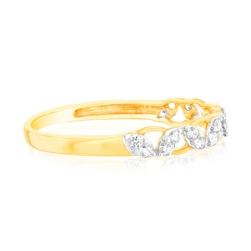 9ct Yellow Gold 1/4 Carat Luminesce Lab Grown Diamond Dress Ring - Image 2