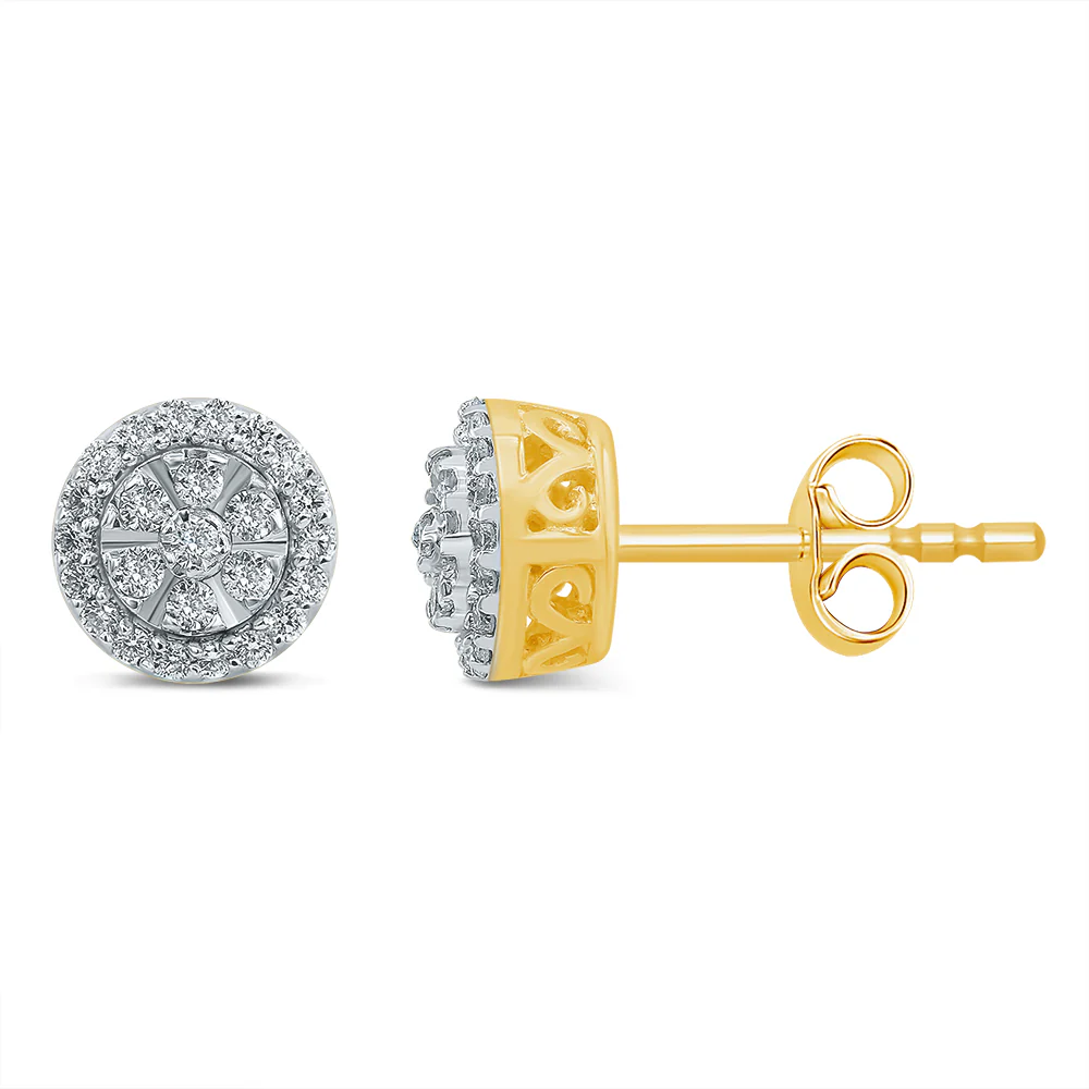 9ct Yellow Gold 1/5 Carat Luminesce Laboratory Grown Diamond Stud Earrings - Image 2