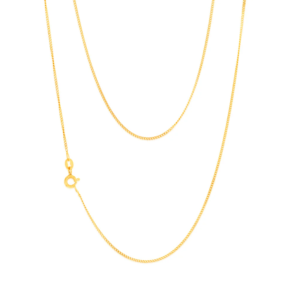 9ct Yellow Gold 31 Gauge 46cm Chain - Image 2