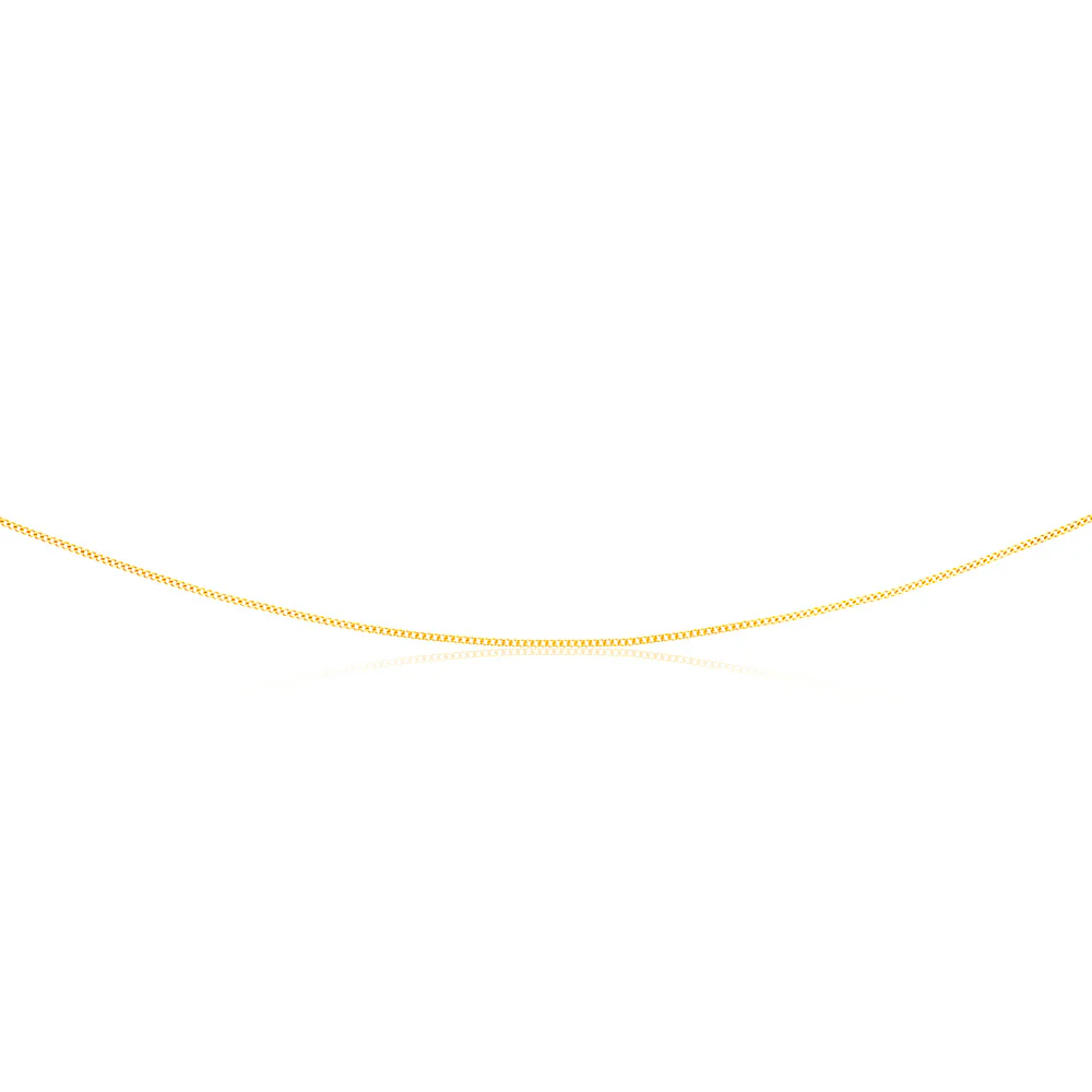 9ct Yellow Gold 31 Gauge 46cm Chain - Image 3