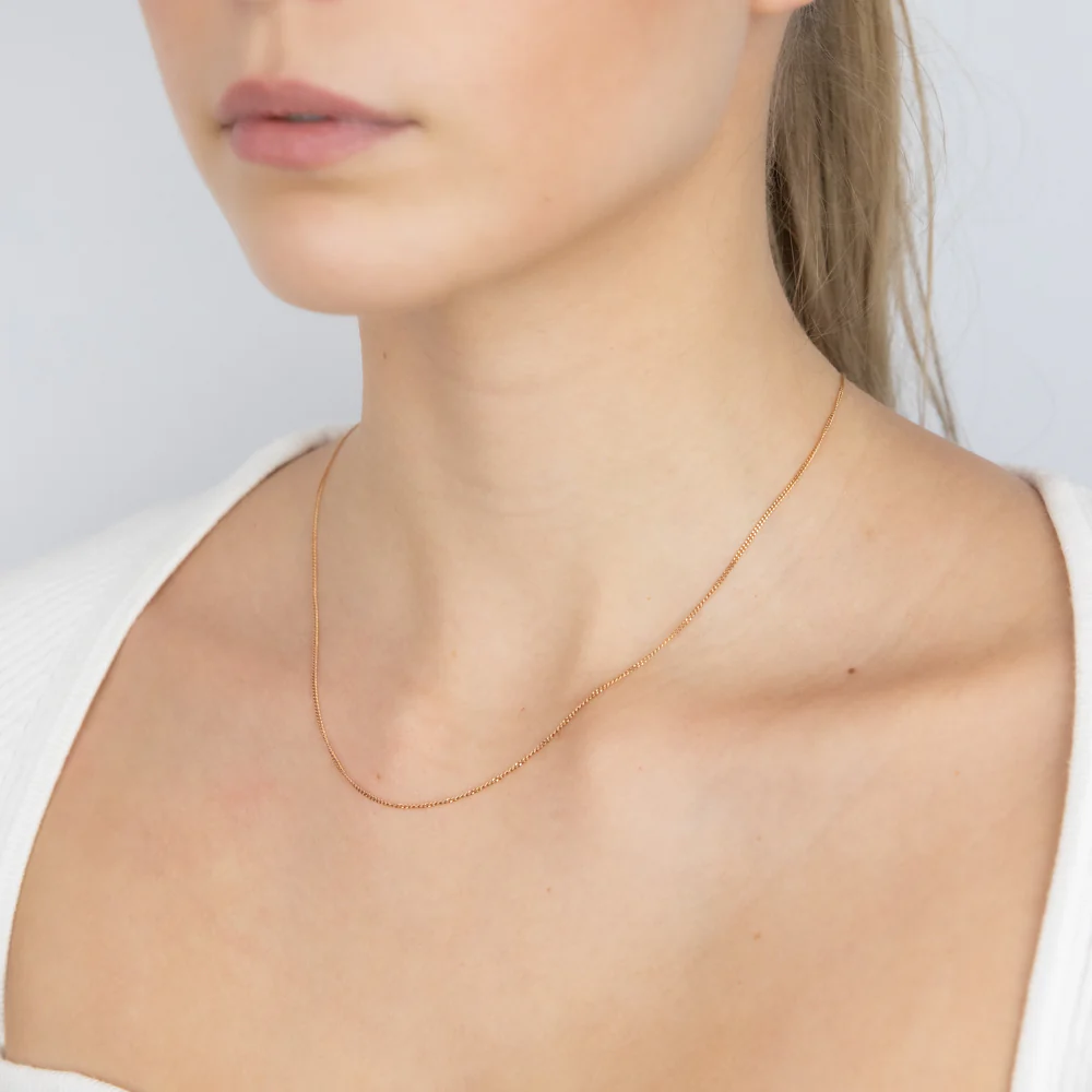 9ct Yellow Gold 31 Gauge 46cm Chain - Image 5