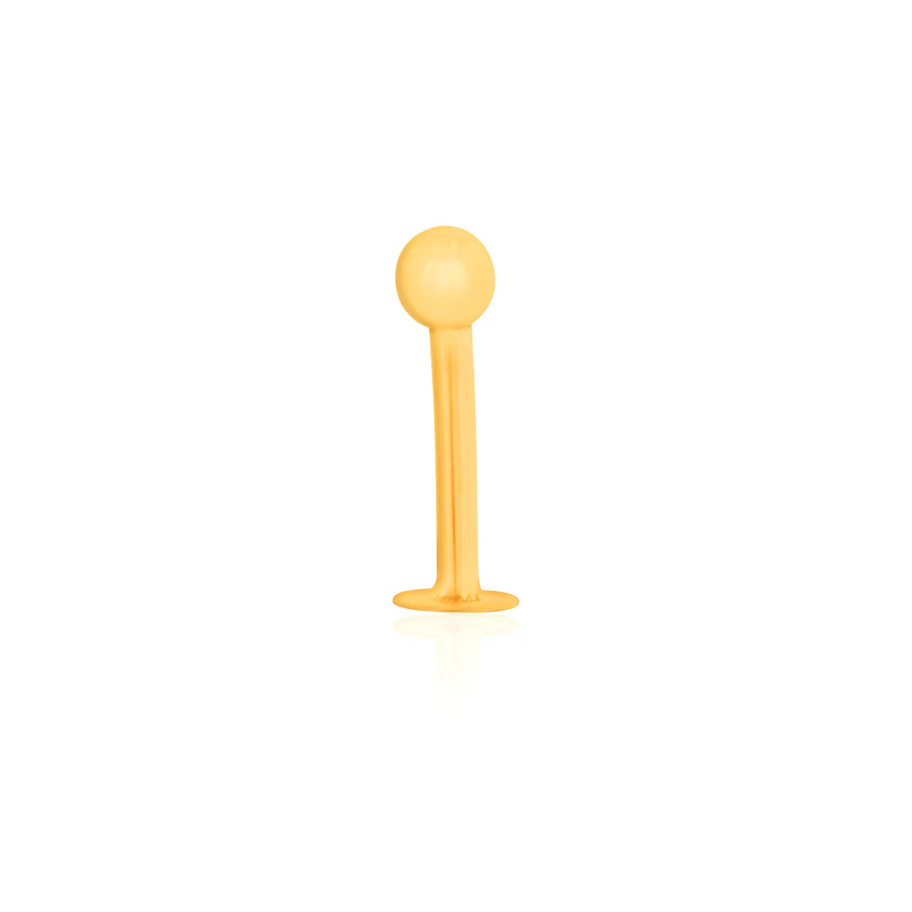 9ct Yellow Gold 3mm Ball Labret Stud - Image 3