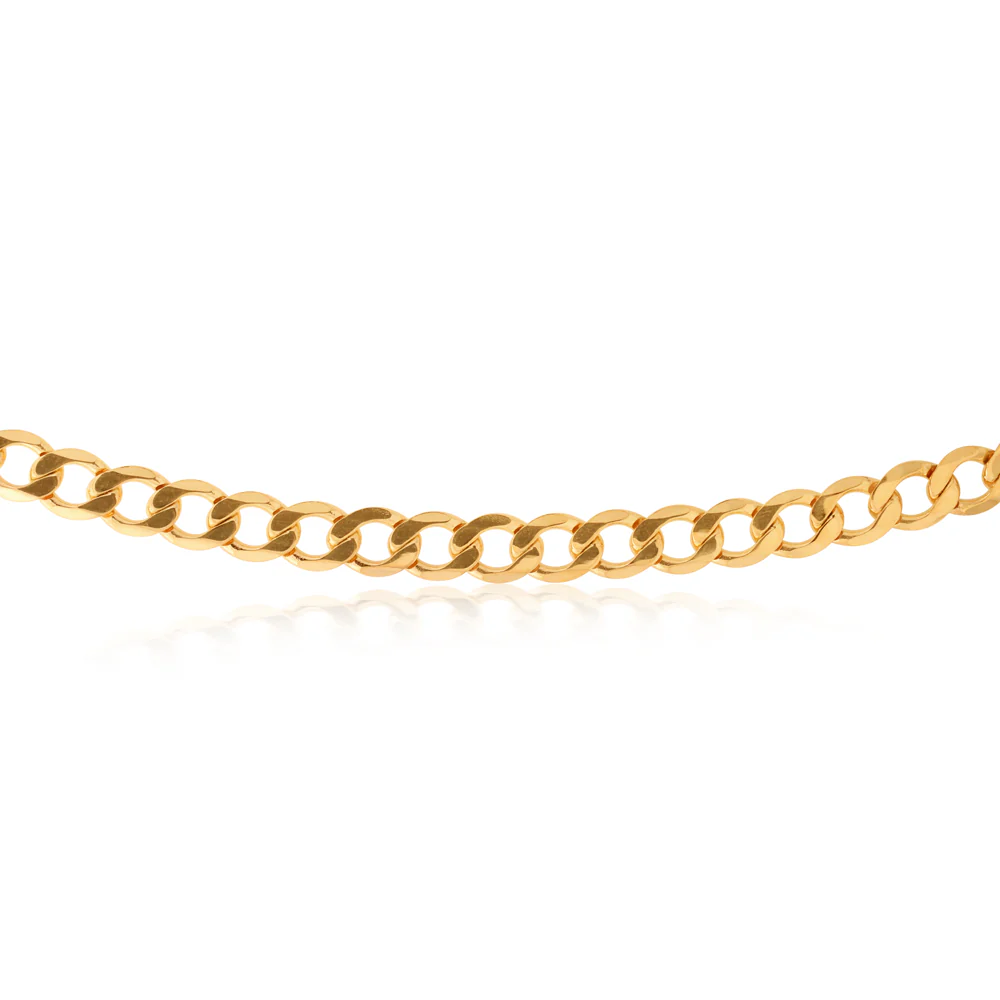 9ct Yellow Gold 55cm Curb Chain - Image 2