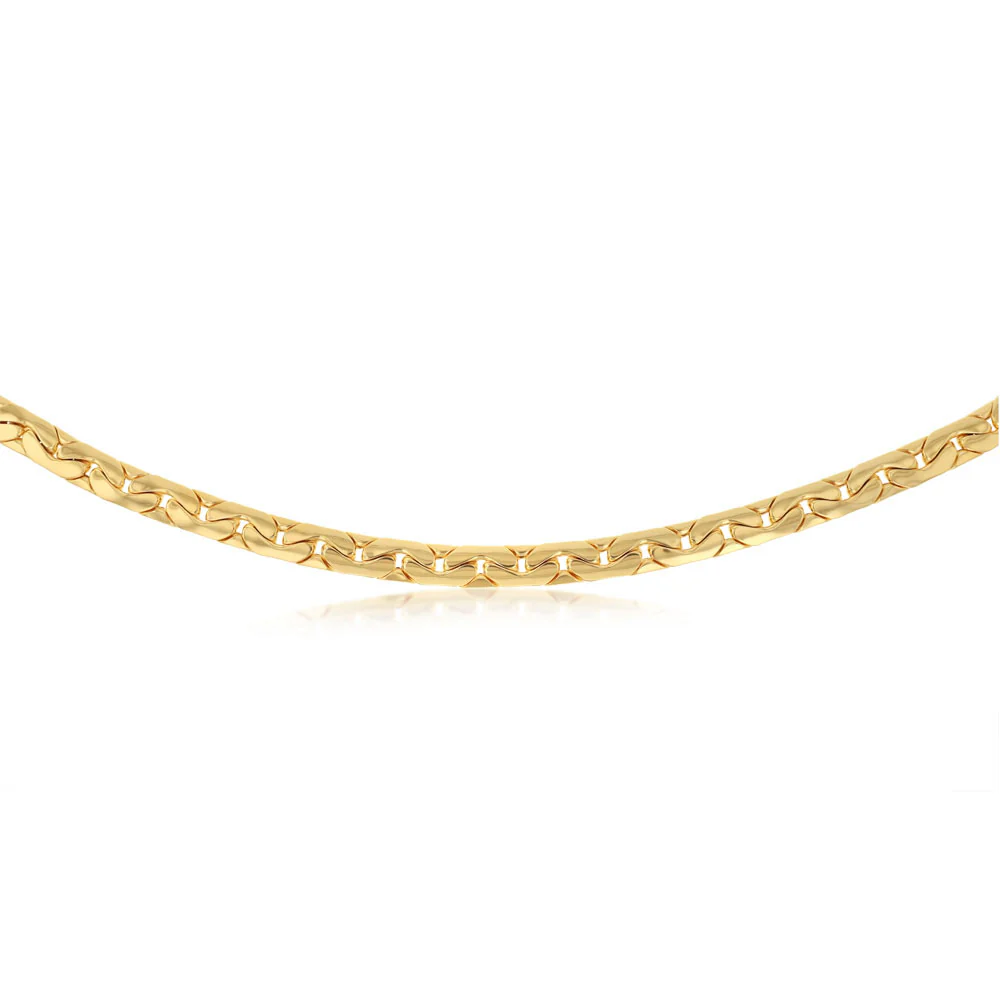 9ct Yellow Gold Copper Filled Textured 60cm Chain - Image 3