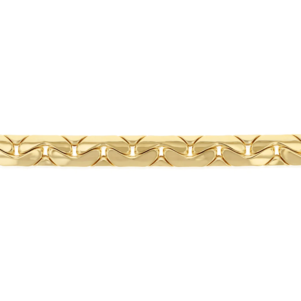 9ct Yellow Gold Copperfilled Textured 21cm Bracelet - Image 3