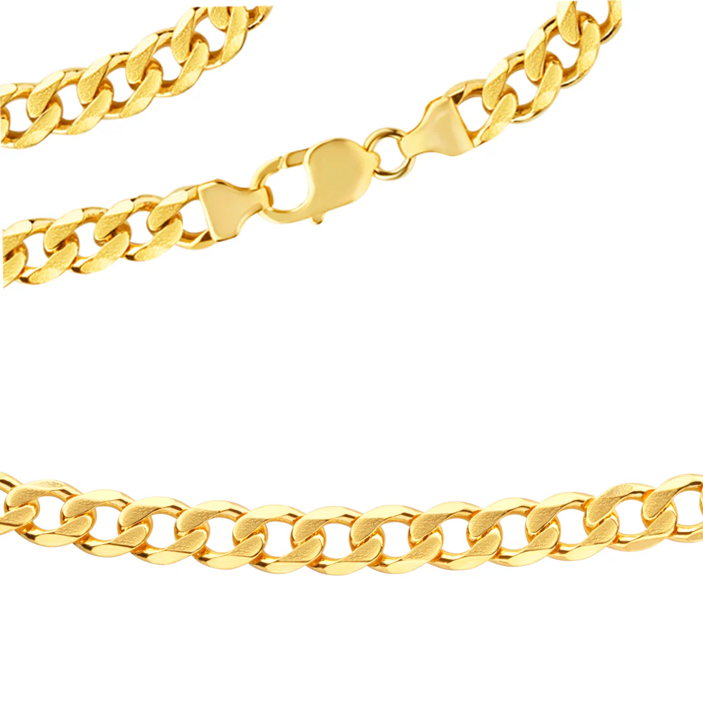 9ct Yellow Gold Curb 23cm Bracelet