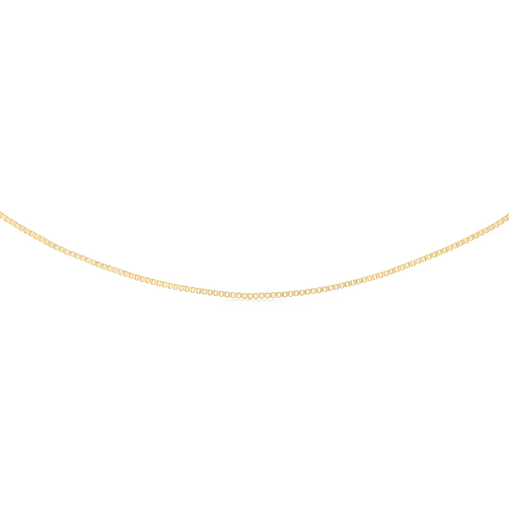 9ct Yellow Gold Diamond Cut Box 50cm Chain - Image 2