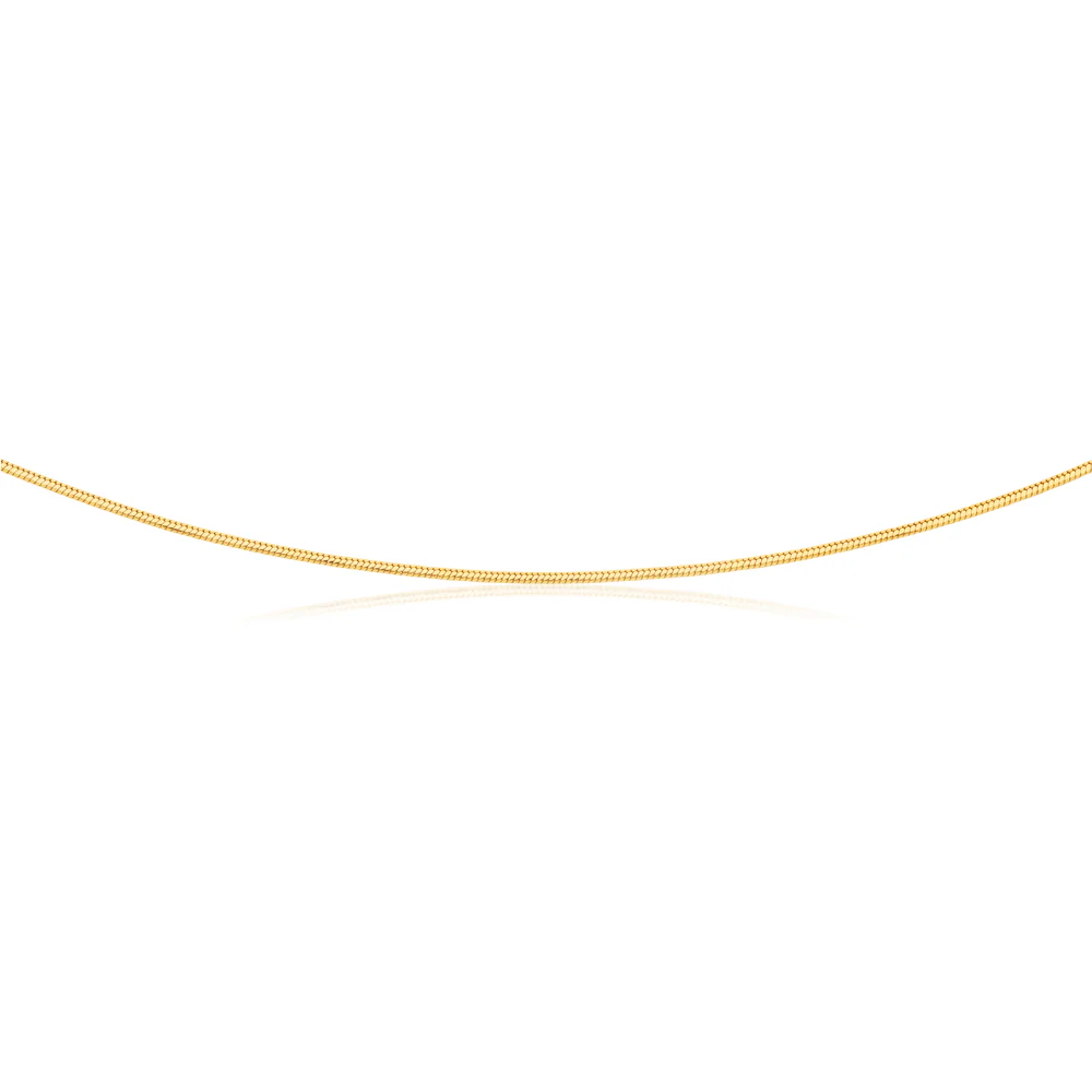 9ct Yellow Gold Filled 55cm Square Snake Chain