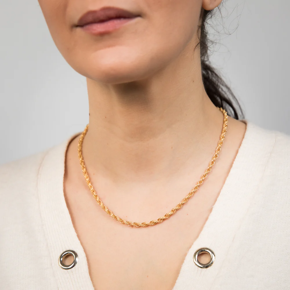 9ct Yellow Gold Silver Filled 45cm Fancy Chain - Image 4