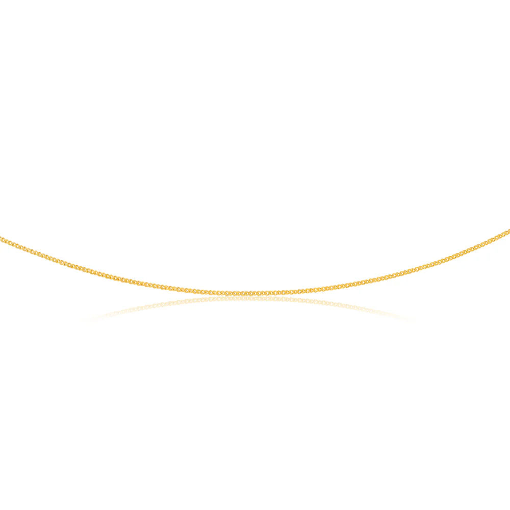 9ct Yellow Gold Silver Filled 50cm50 Gauge Chain