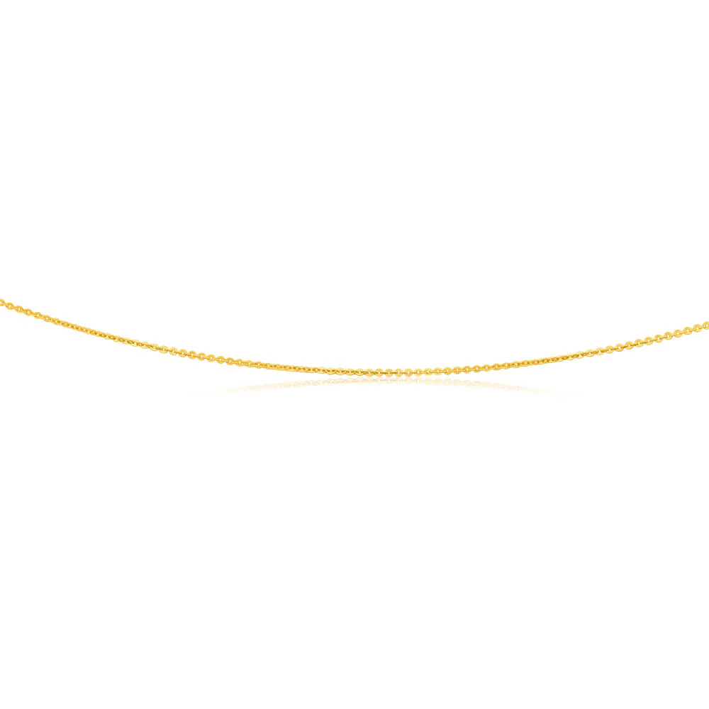 9ct Yellow Gold Silver Filled Trace 45cm Chain - Image 2