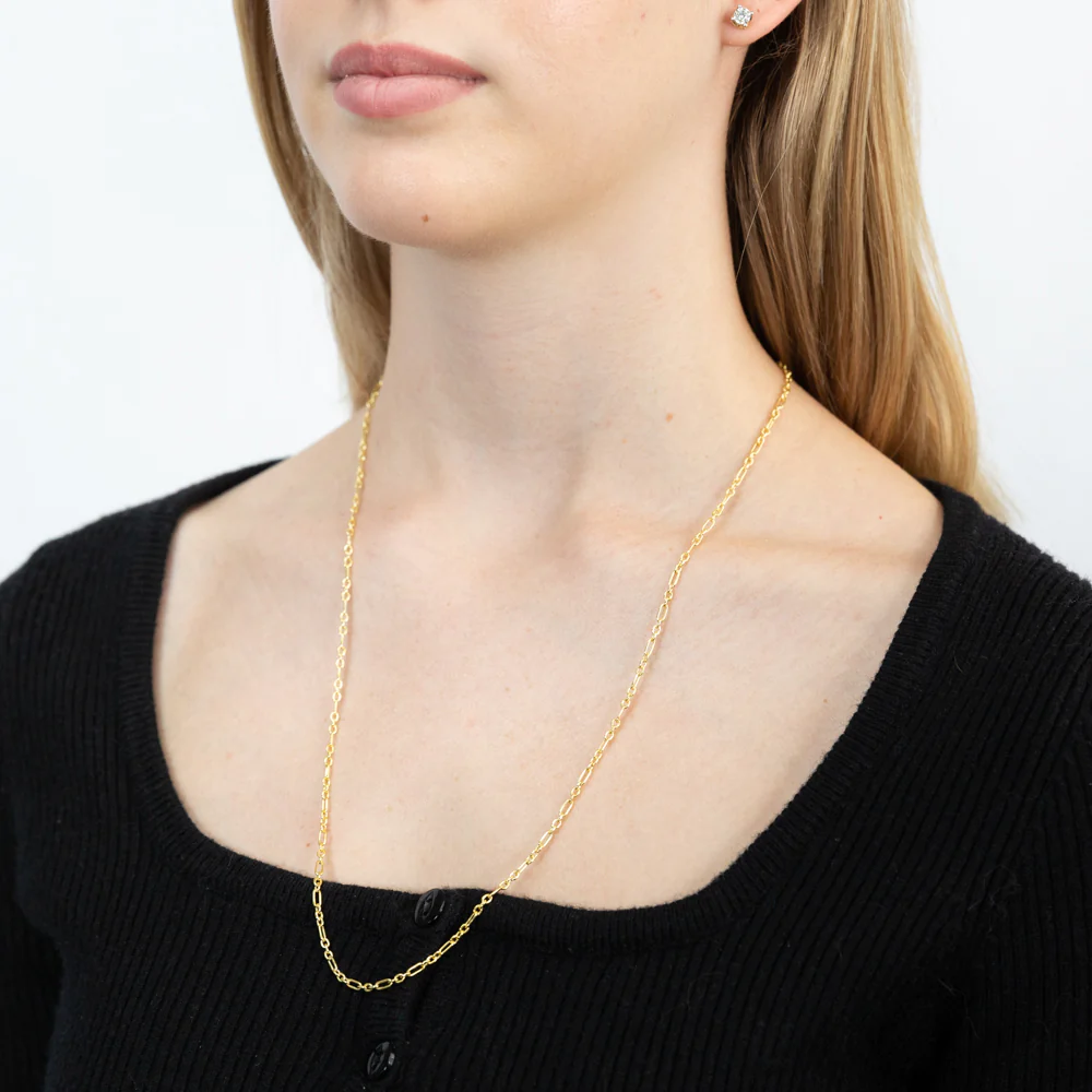 9ct Yellow Gold Silverfilled 65 Gauge Fancy 60cm Chain - Image 2