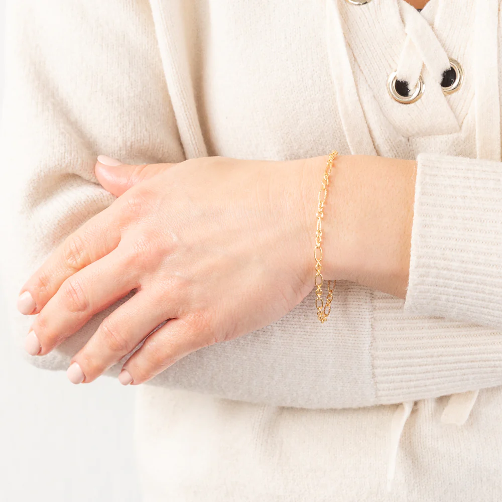 9ct Yellow Gold Silverfilled 80 Gauge 19cm Bracelet - Image 5
