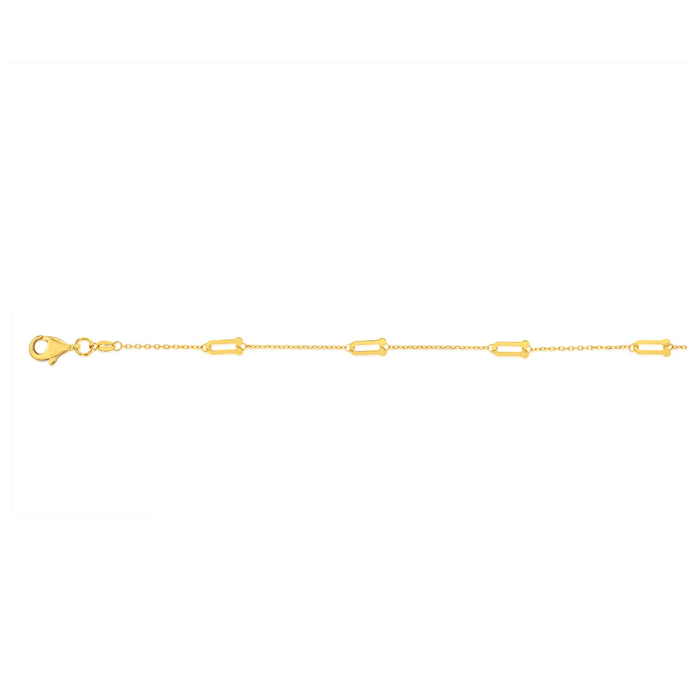 9ct Yellow Gold Silverfilled Fancy 19cm Bracelet - Image 3