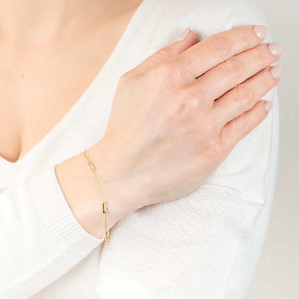 9ct Yellow Gold Silverfilled Fancy 19cm Bracelet - Image 6