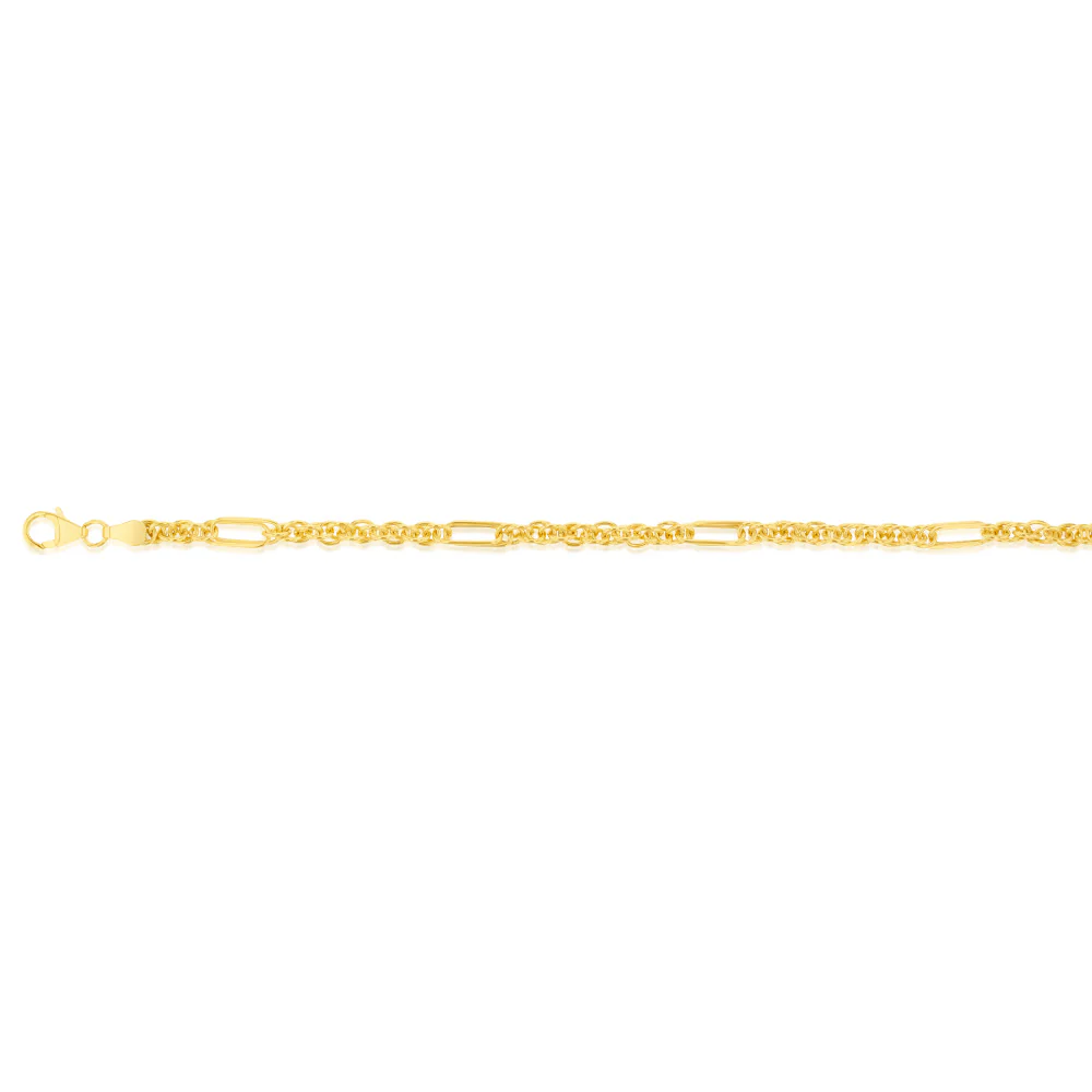 9ct Yellow Gold Silverfilled Fancy 27cm Anklet - Image 3