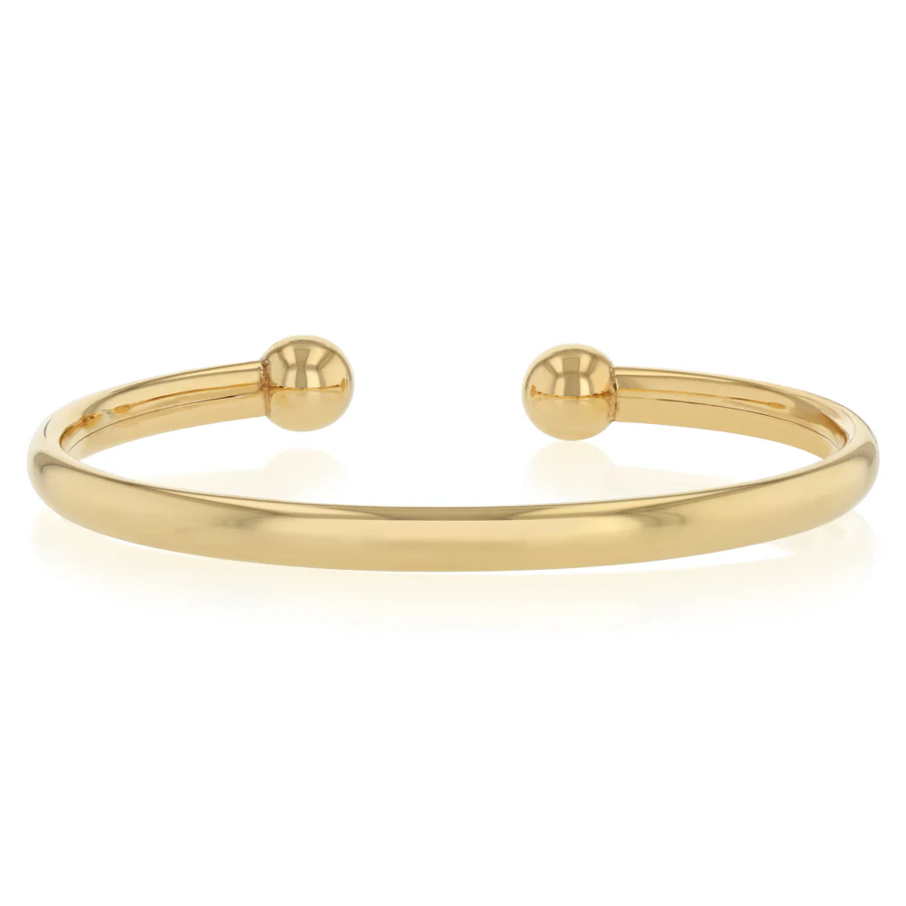 9ct Yellow Gold Silverfilled Torque Bangle