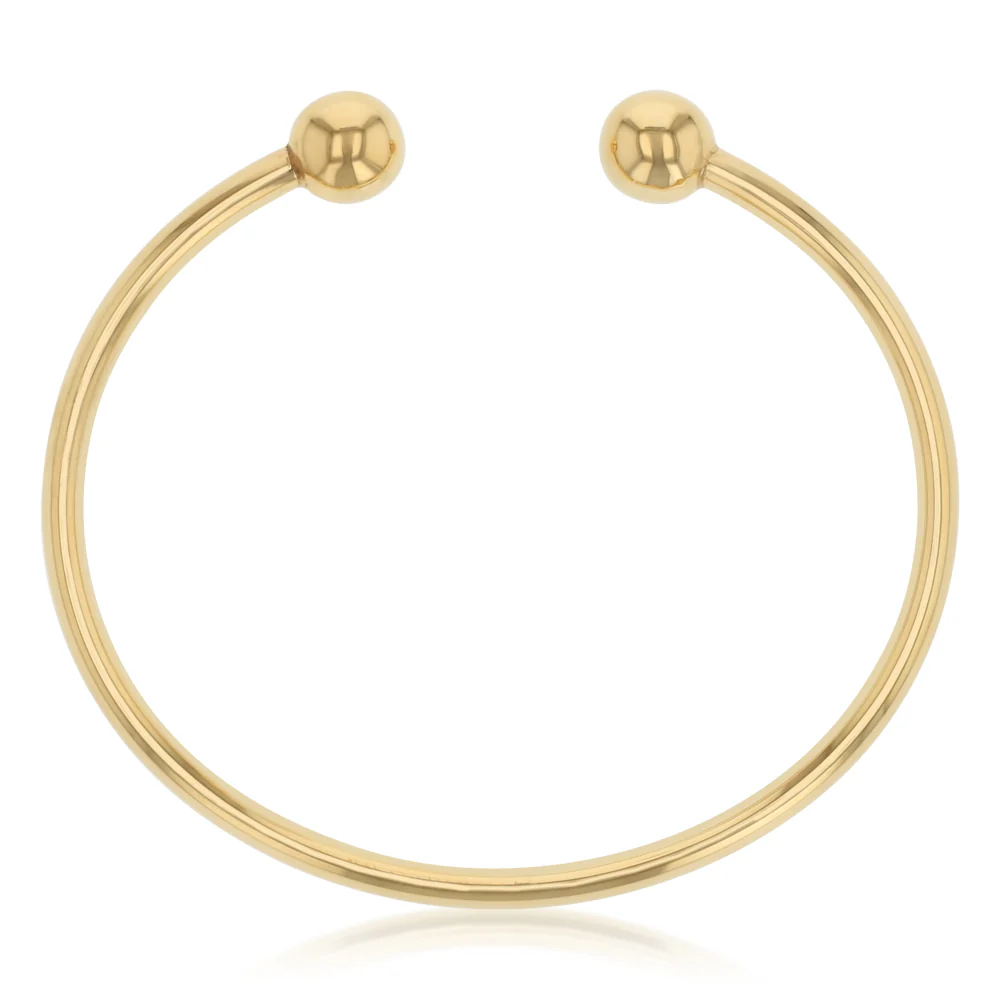 9ct Yellow Gold Silverfilled Torque Bangle - Image 2