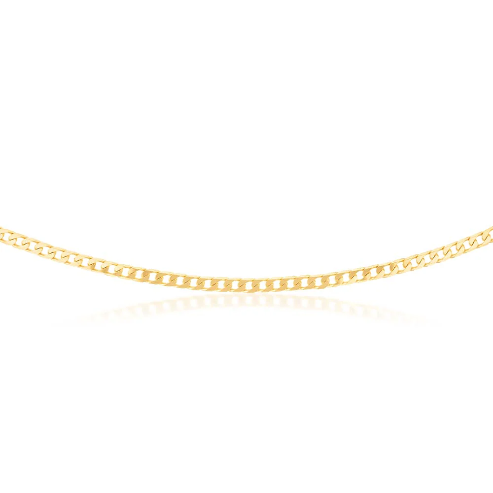 9ct Yellow Solid Gold 120 Gauge Curb 60cm Chain - Image 2