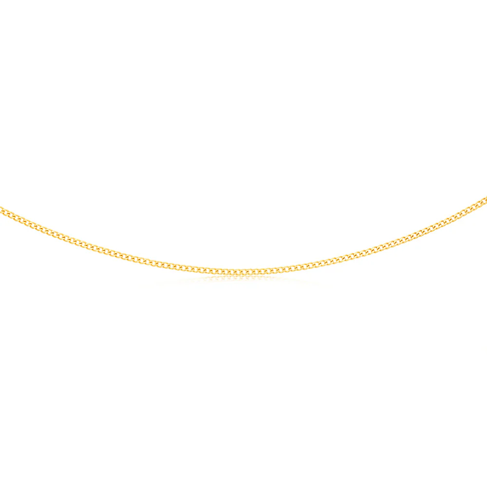 9ct Yellow Solid Gold 55cm 70 Gauge Curb Chain - Image 2