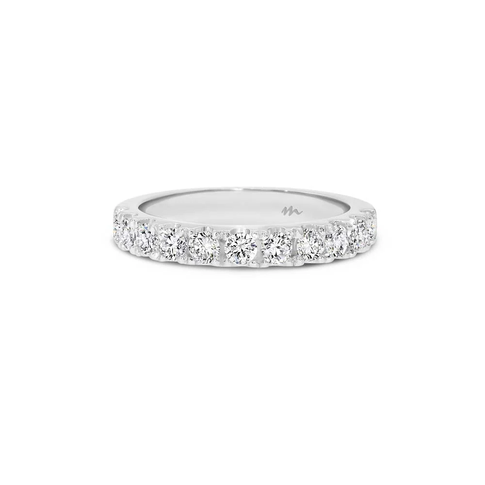 Angela 11x2.5mm Lab Grown Moissanite Ring in 9ct White Gold Size N