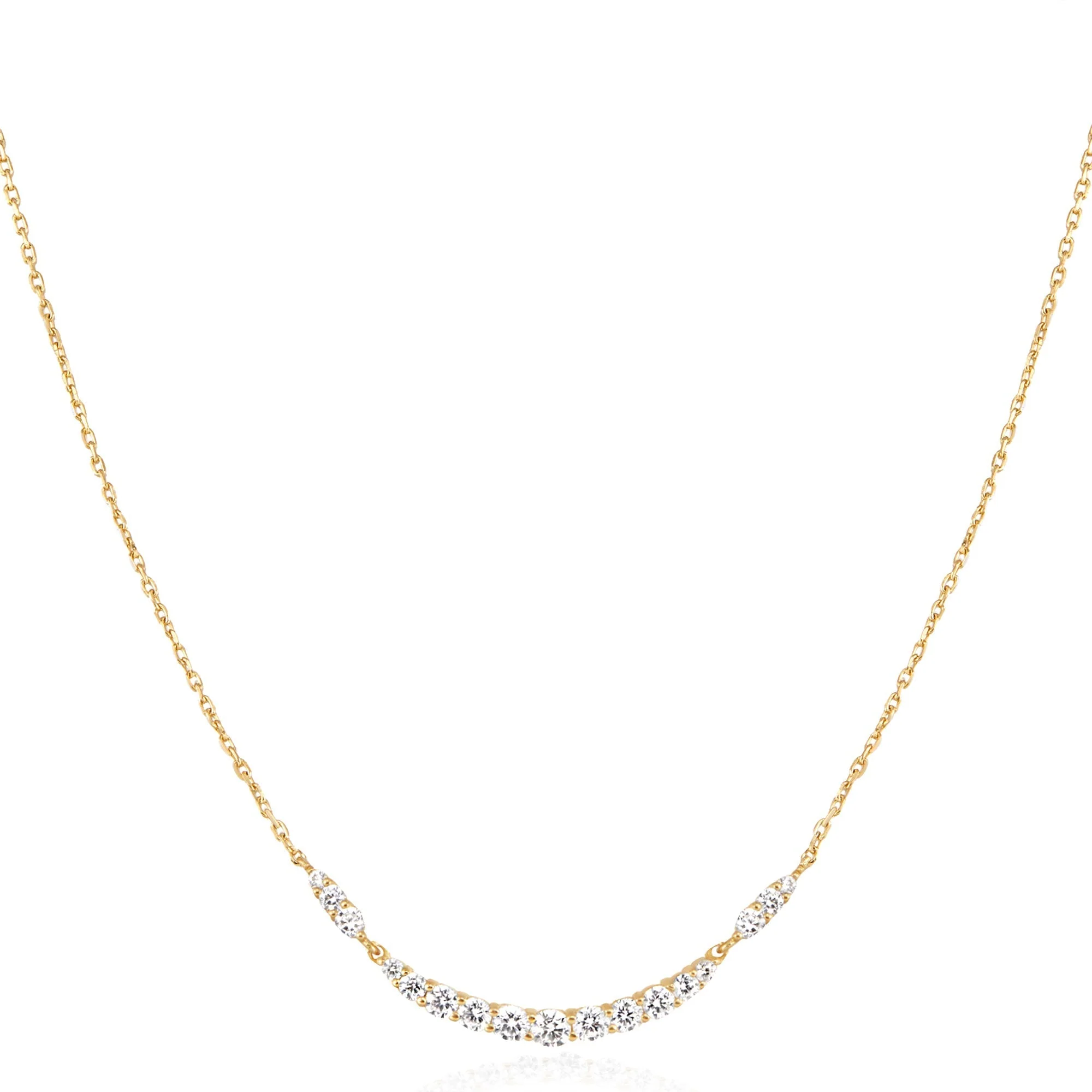 Ania Haie Gold Arc Pave Necklace