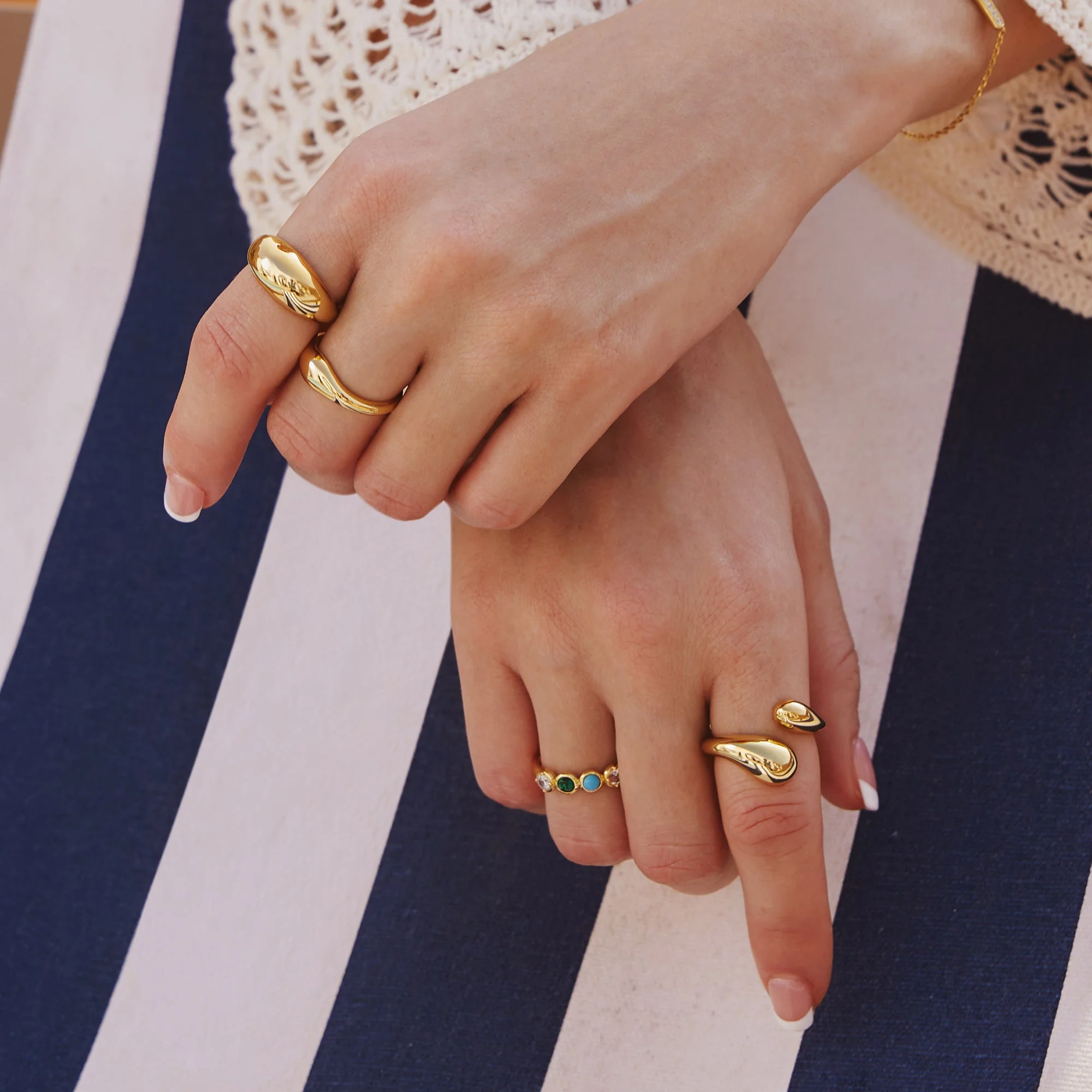Ania Haie Gold Bold Dome Ring - Image 6