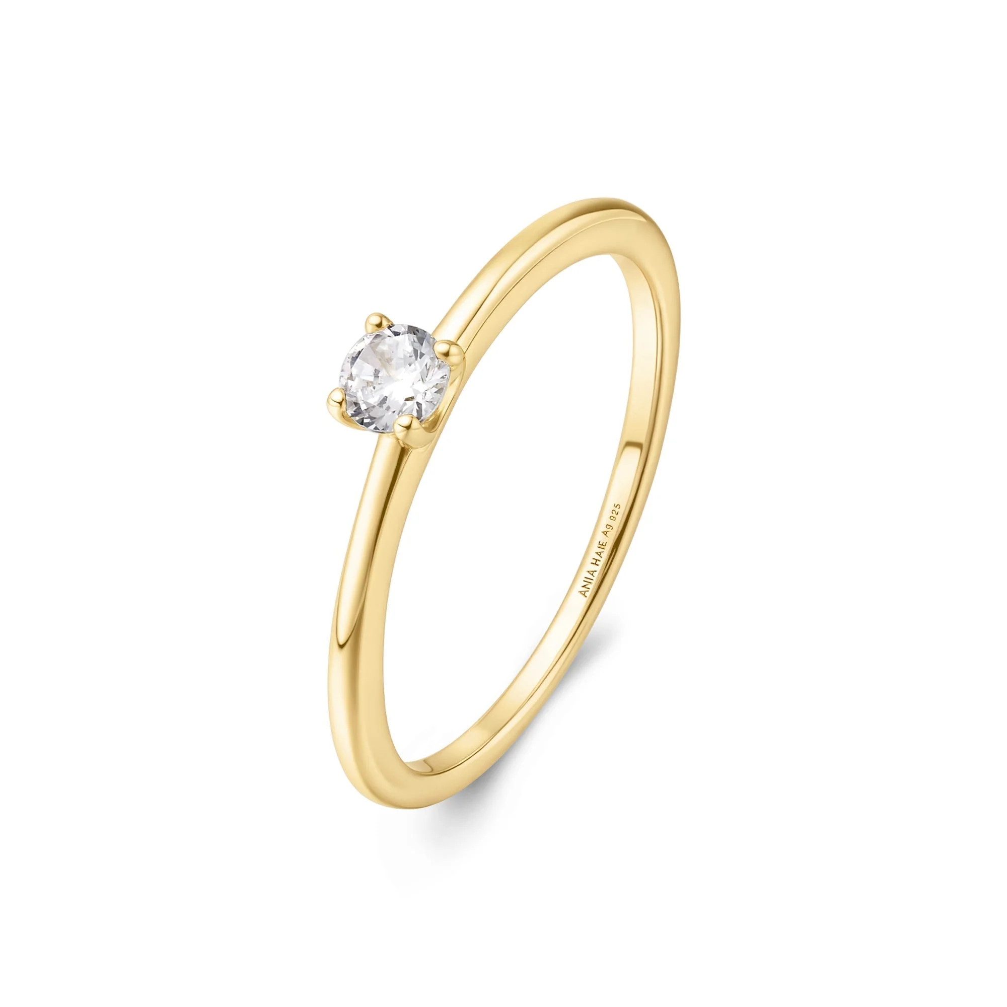 Ania Haie Gold Classic Slim Stacking Ring - Image 2