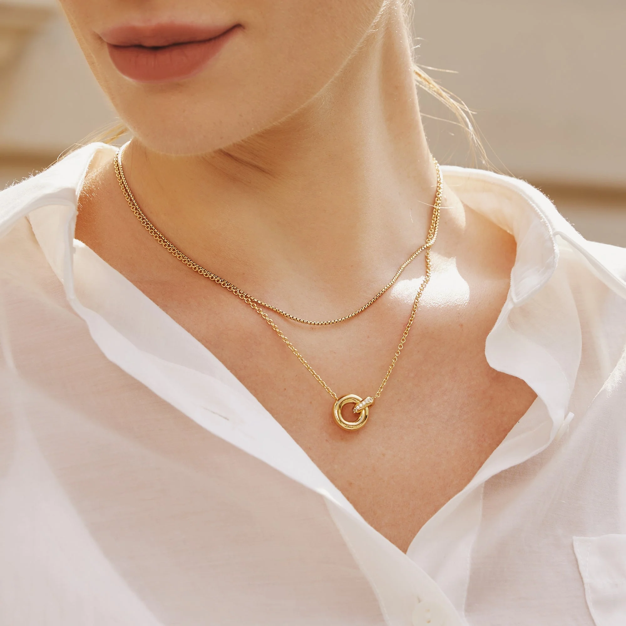 Ania Haie Gold Linked Necklace - Image 4