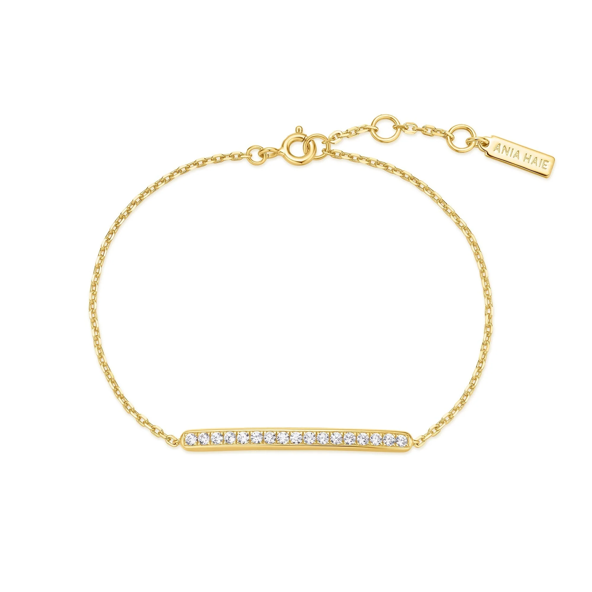 Ania Haie Gold Pave Bar Bracelet - Image 3